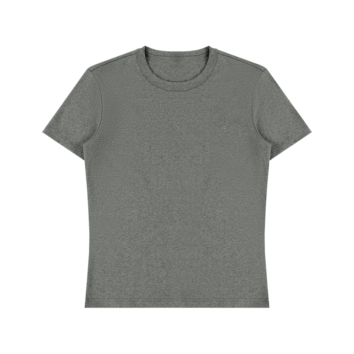 Unisex Fitted Cotton Spandex T-Shirt in flower gray