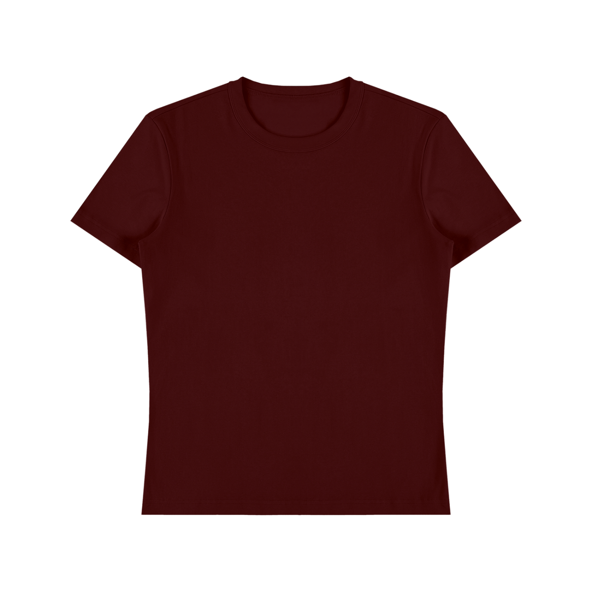 Unisex Fitted Cotton Spandex T-Shirt in jujube red