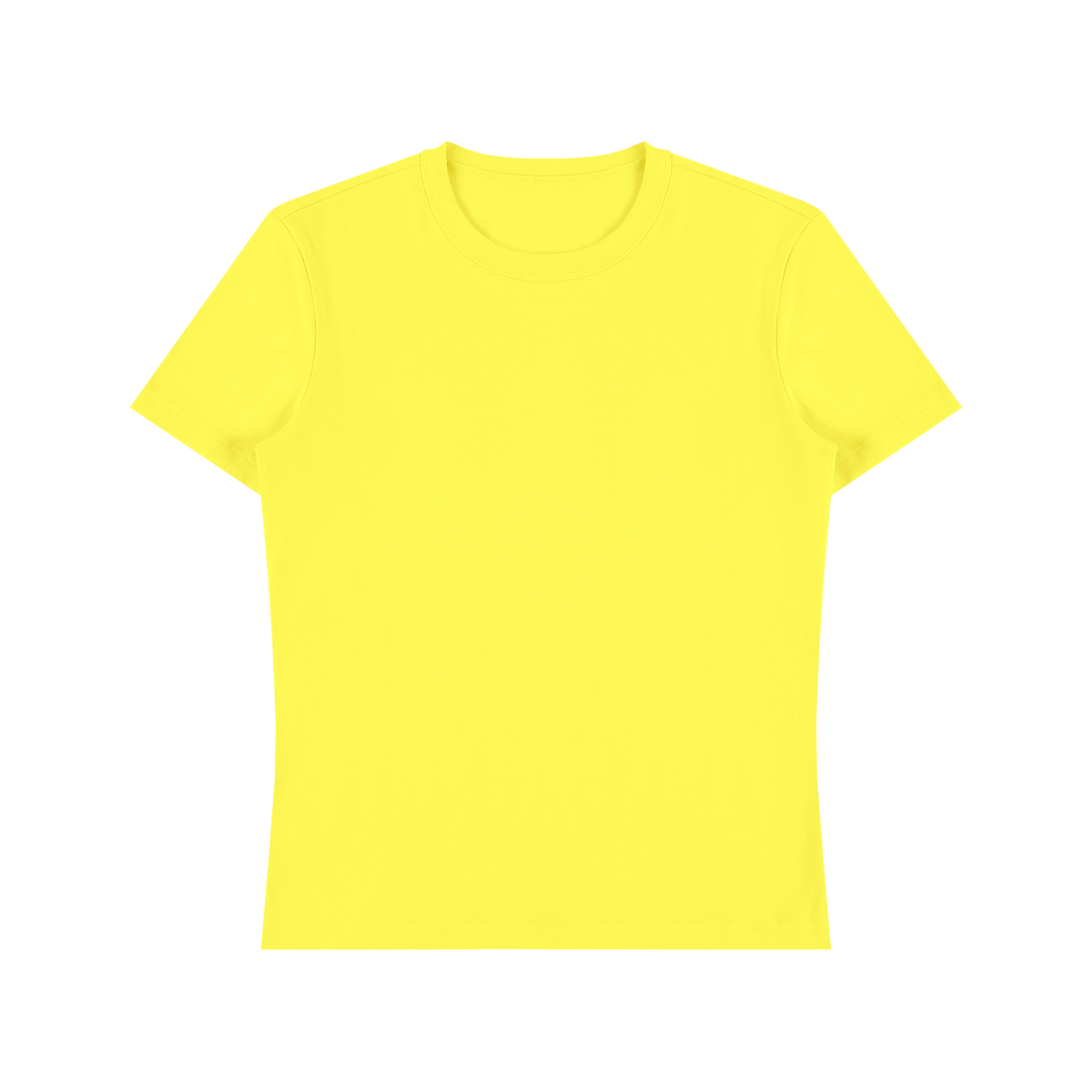 Unisex Fitted Cotton Spandex T-Shirt in lemon yellow