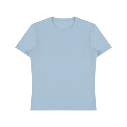 Unisex Fitted Cotton Spandex T-Shirt in light blue