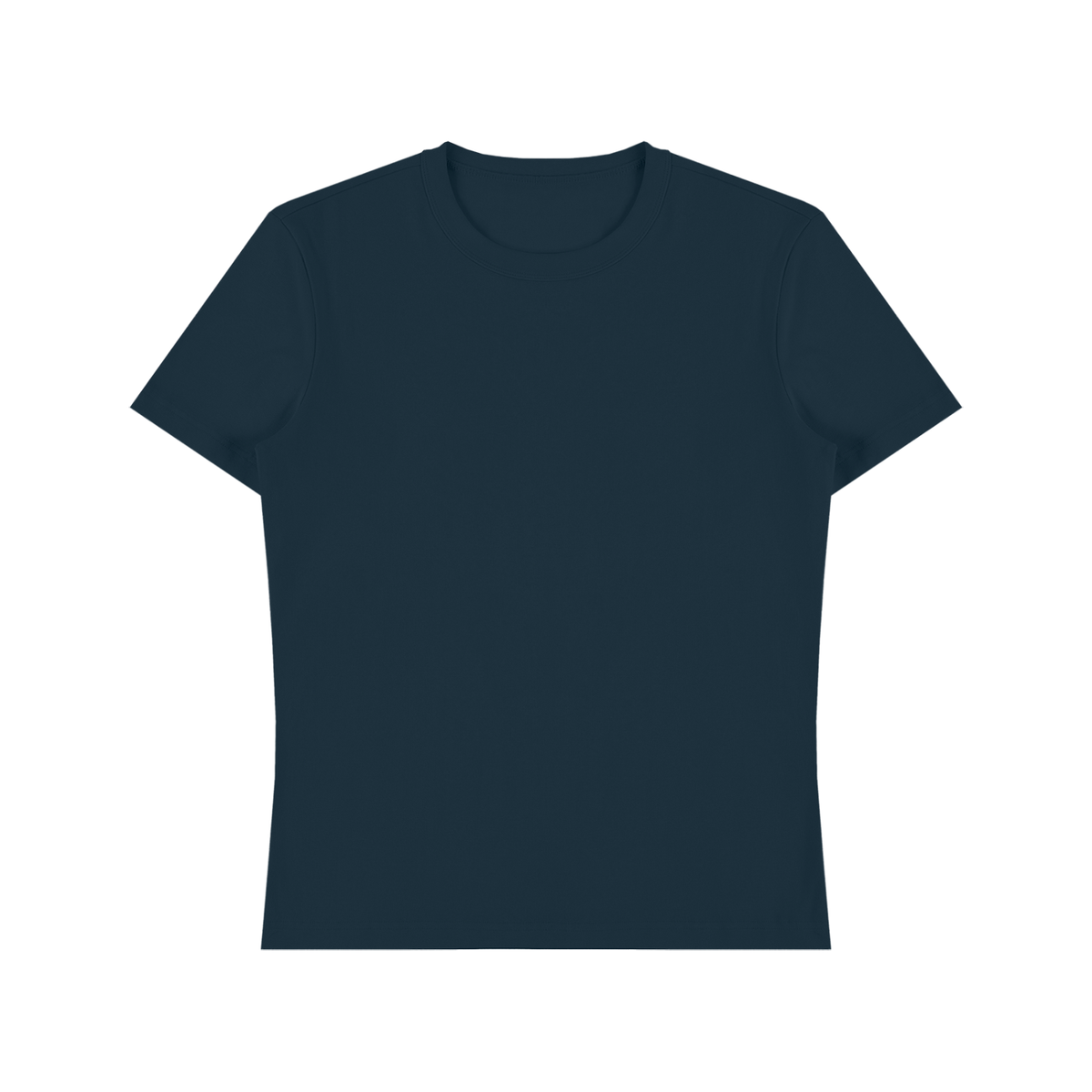 Unisex Fitted Cotton Spandex T-Shirt in navy blue