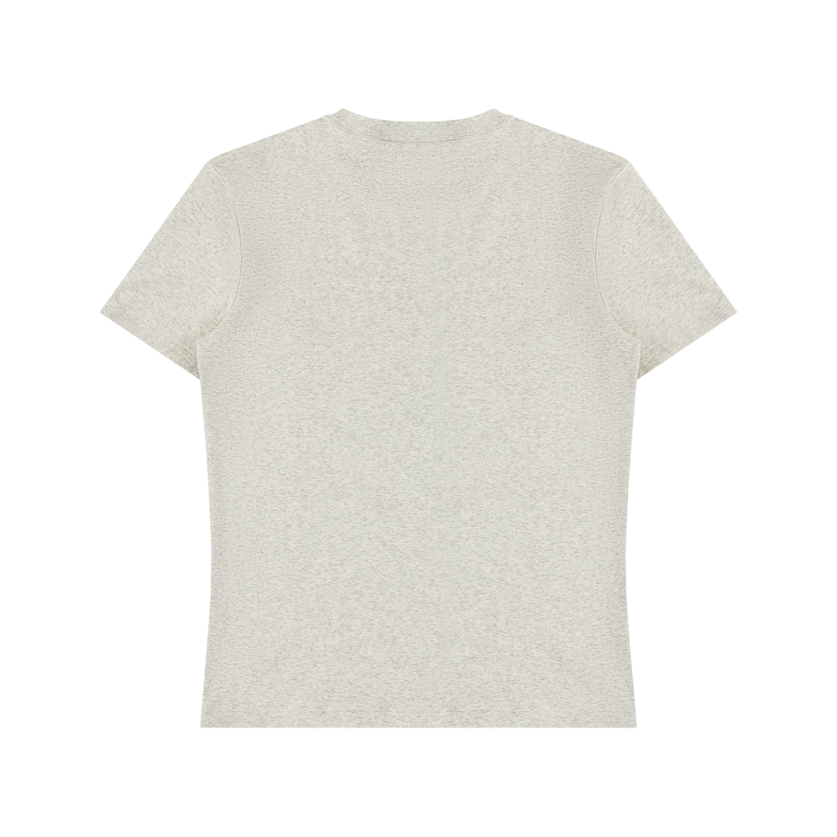 Unisex Fitted Cotton Spandex T-Shirt in oat gray, alternate angle