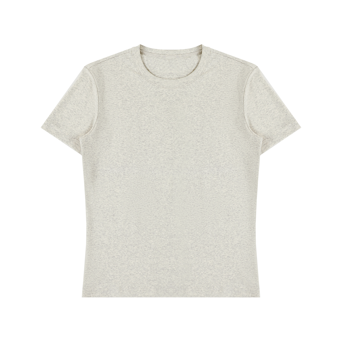 Unisex Fitted Cotton Spandex T-Shirt in oat gray