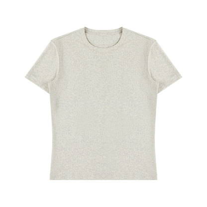 Unisex Fitted Cotton Spandex T-Shirt in oat gray