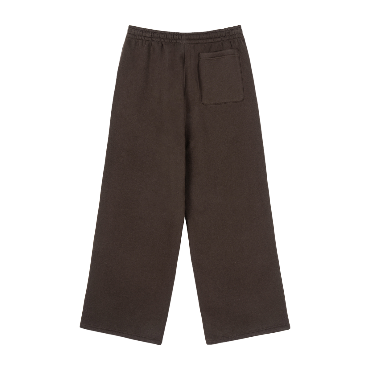 Unisex Fleece Drawstring Straight-Leg Sweatpants in brown, alternate angle
