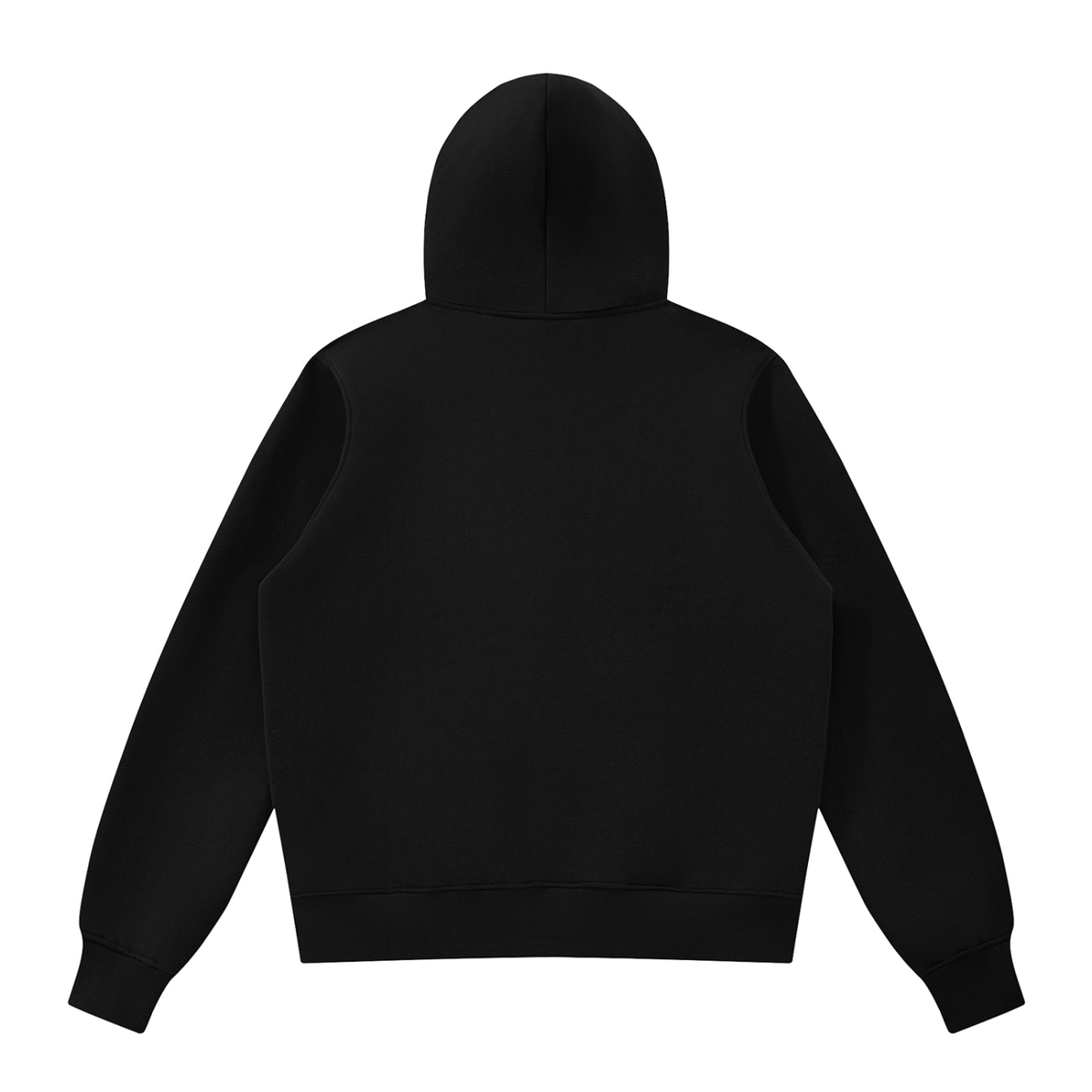 Unisex Fleece Full Zip Hoodie in black, alternate angle
