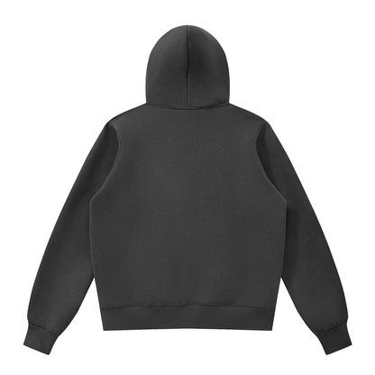 Unisex Fleece Full Zip Hoodie in dark gray, alternate angle
