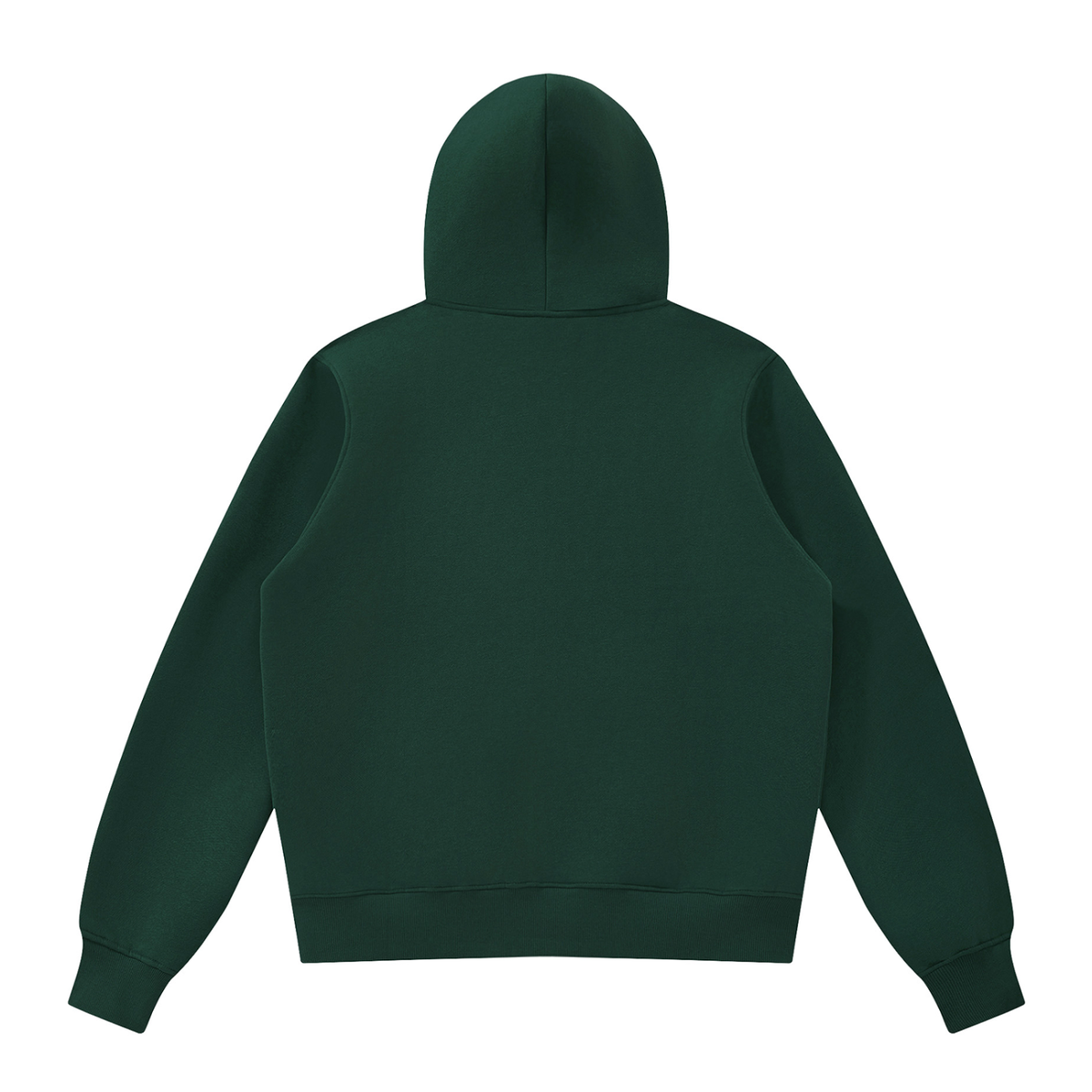 Unisex Fleece Full Zip Hoodie in dark green, alternate angle