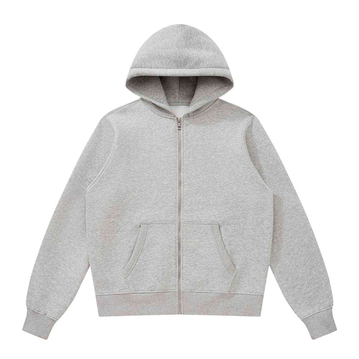 Unisex Fleece Full Zip Hoodie in flower gray