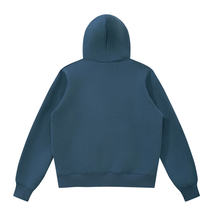 Unisex Fleece Full Zip Hoodie in haze blue, alternate angle