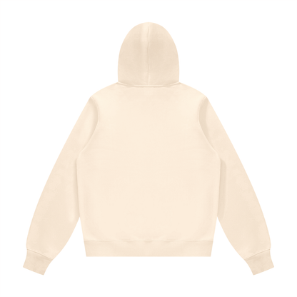 Unisex Fleece Regular Shoulder Hoodie in apricot, alternate angle