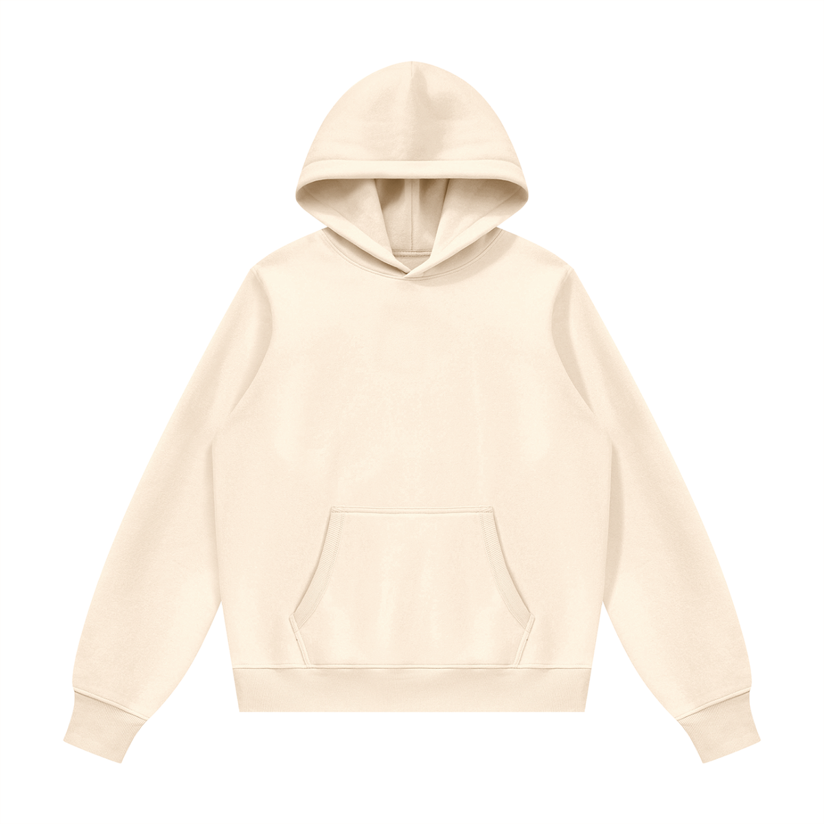 Unisex Fleece Regular Shoulder Hoodie in apricot