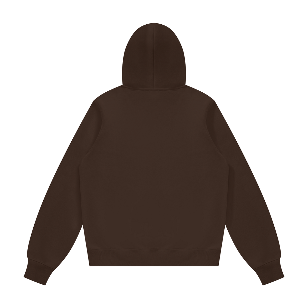 Unisex Fleece Regular Shoulder Hoodie in coffee, alternate angle