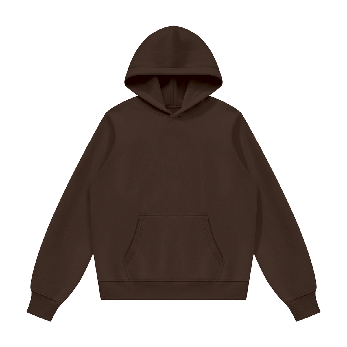 Unisex Fleece Regular Shoulder Hoodie in coffee