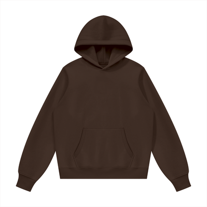 Unisex Fleece Regular Shoulder Hoodie in coffee
