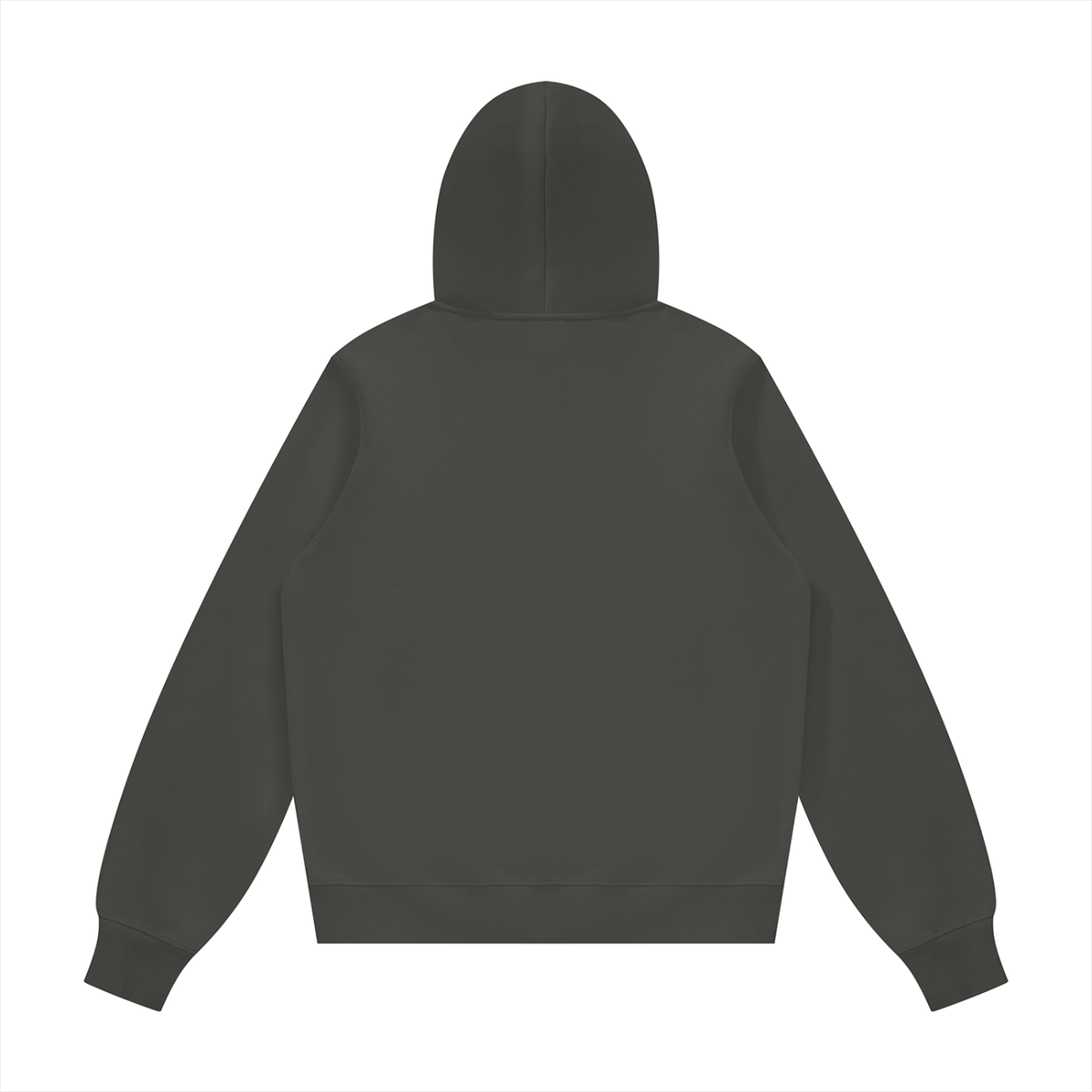 Unisex Fleece Regular Shoulder Hoodie in dark gray, alternate angle