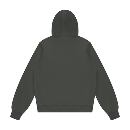 Unisex Fleece Regular Shoulder Hoodie in dark gray, alternate angle