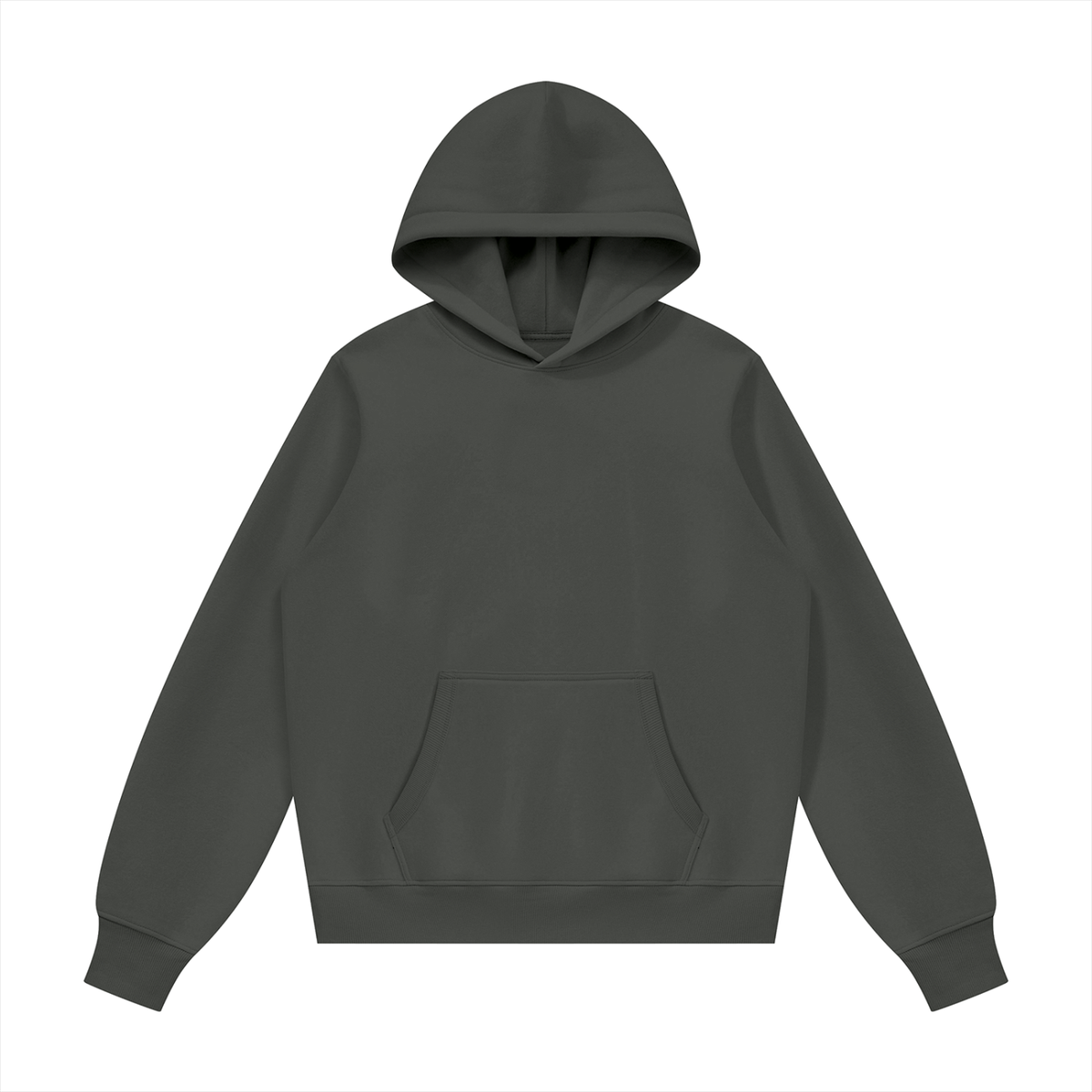 Unisex Fleece Regular Shoulder Hoodie in dark gray