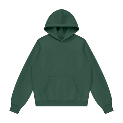 Unisex Fleece Regular Shoulder Hoodie in dark green