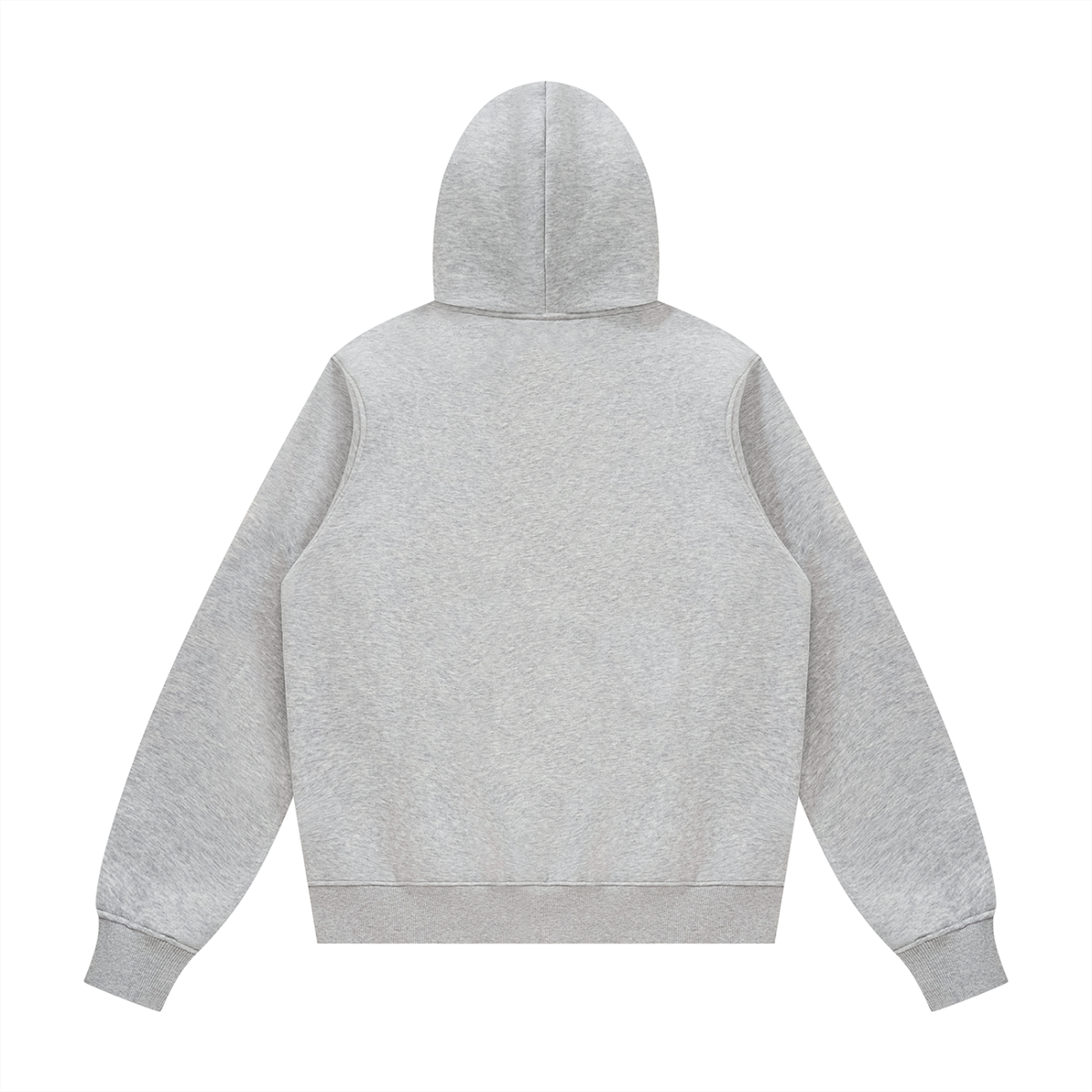 Unisex Fleece Regular Shoulder Hoodie in flower gray, alternate angle