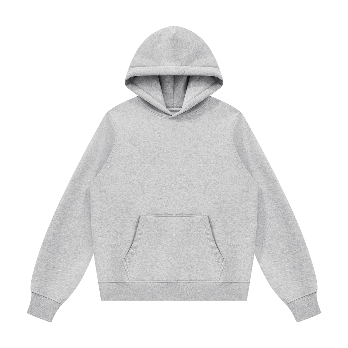 Unisex Fleece Regular Shoulder Hoodie in flower gray