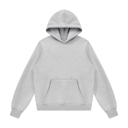 Unisex Fleece Regular Shoulder Hoodie in flower gray