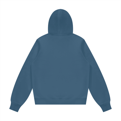Unisex Fleece Regular Shoulder Hoodie in haze blue, alternate angle