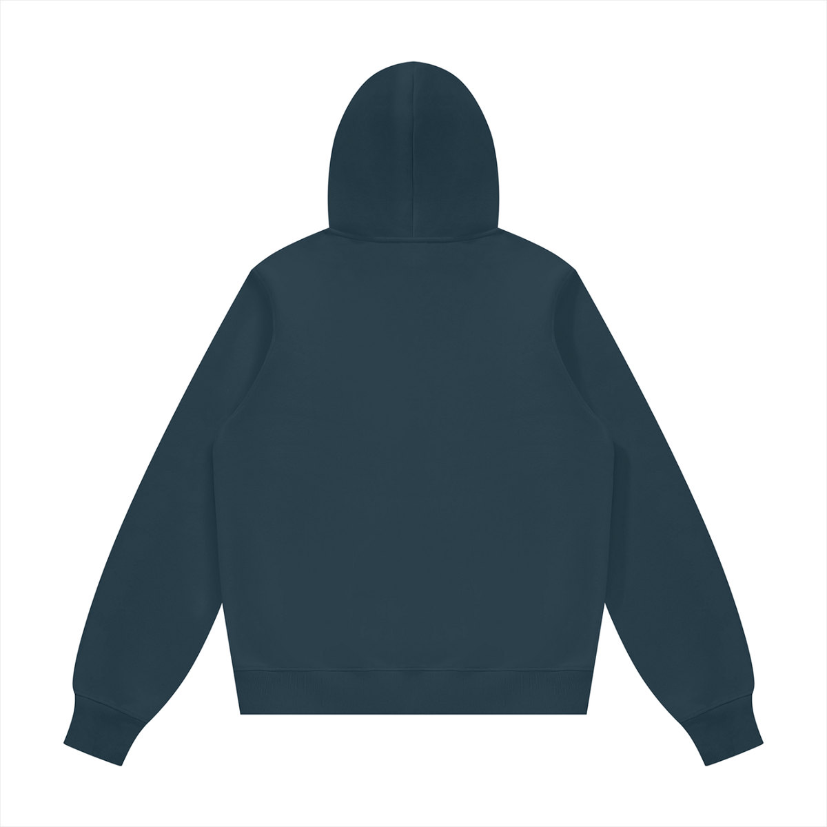 Unisex Fleece Regular Shoulder Hoodie in navy blue, alternate angle