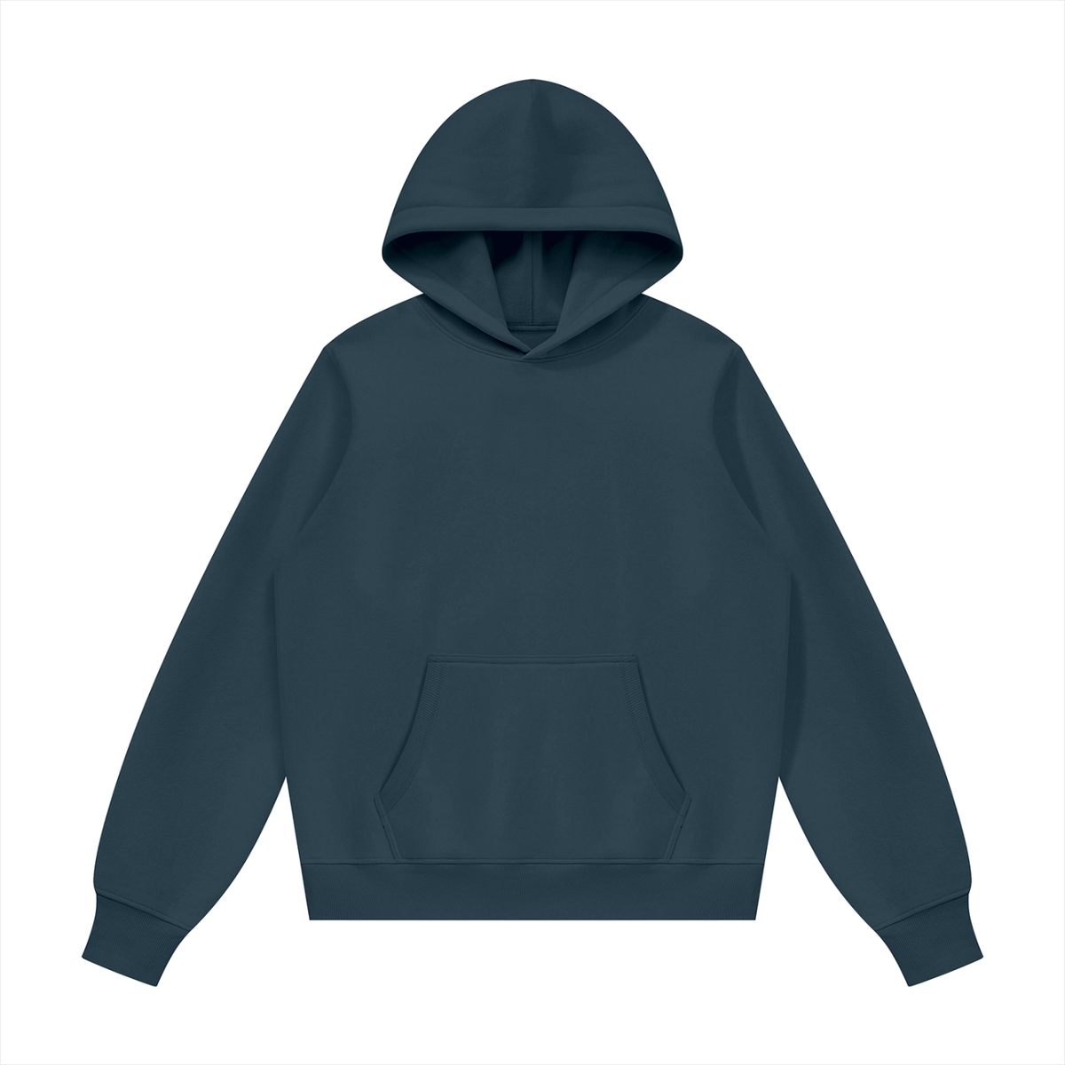 Unisex Fleece Regular Shoulder Hoodie in navy blue