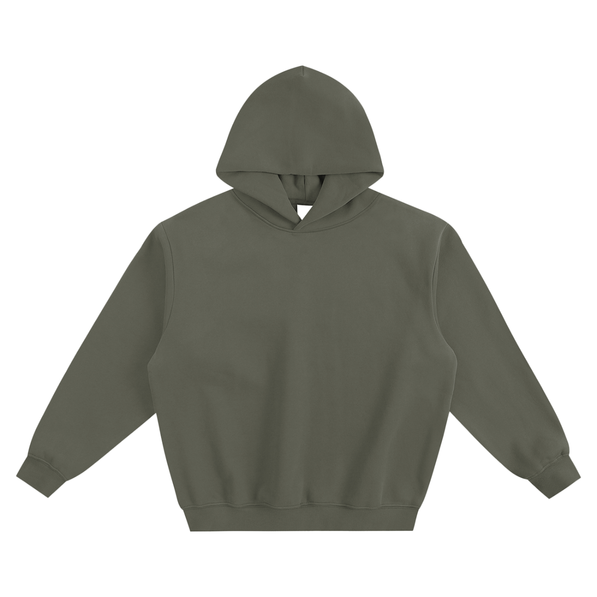 Unisex Fleeced Boxy Hoodie in dark gray