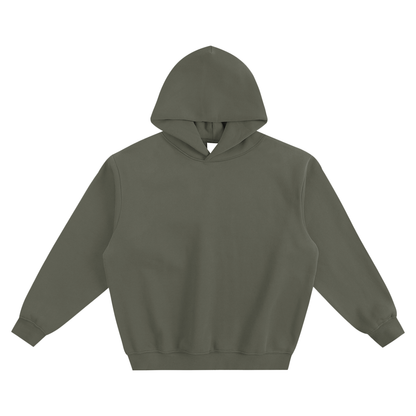 Unisex Fleeced Boxy Hoodie in dark gray