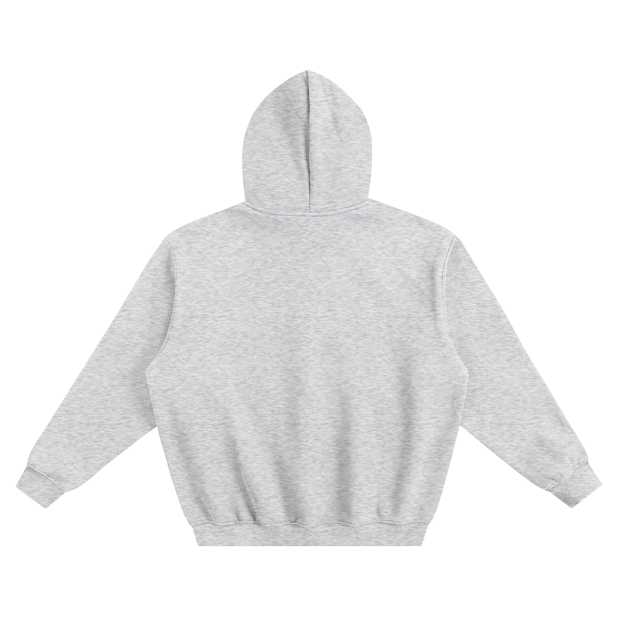 Unisex Fleeced Boxy Hoodie in flower gray, alternate angle