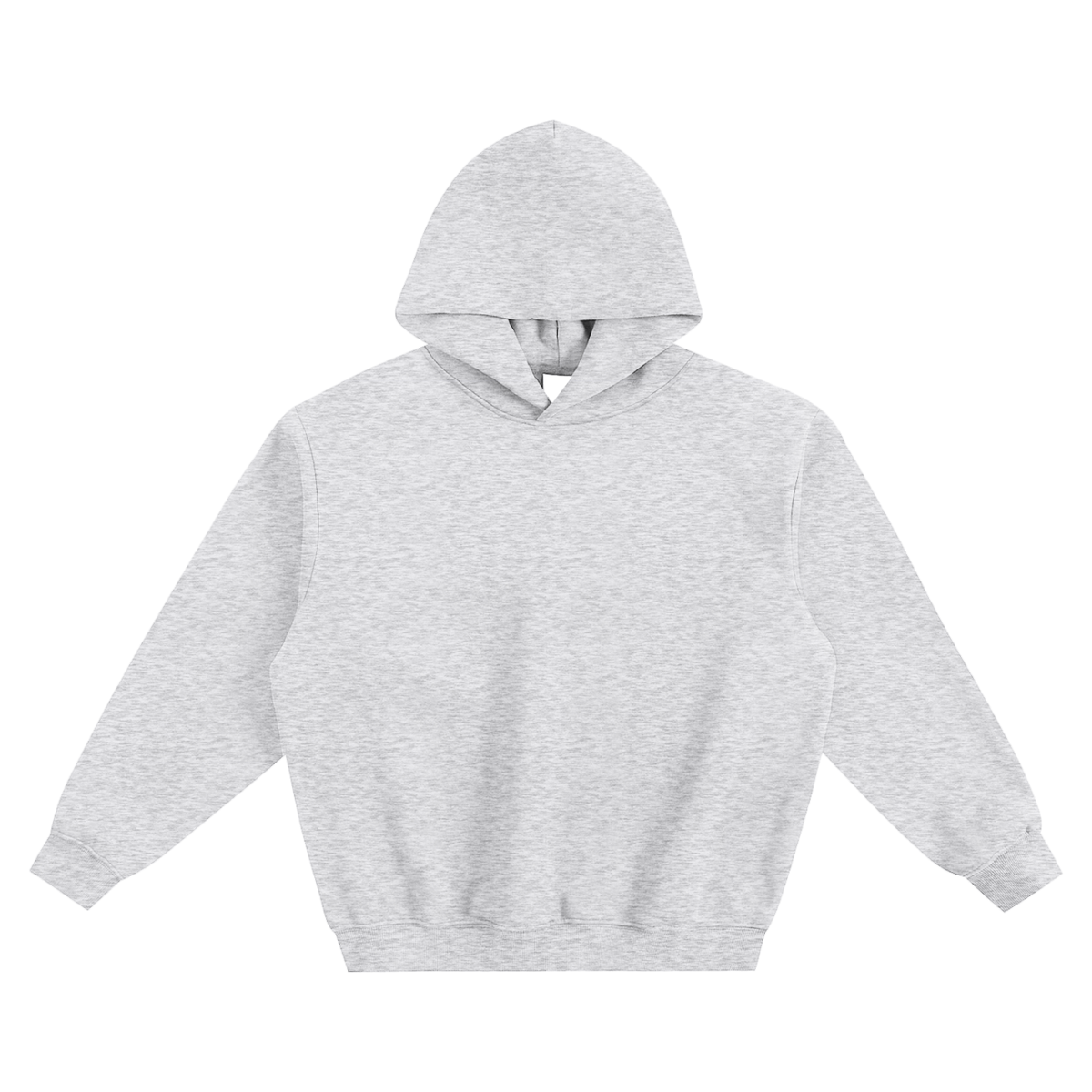 Unisex Fleeced Boxy Hoodie in flower gray