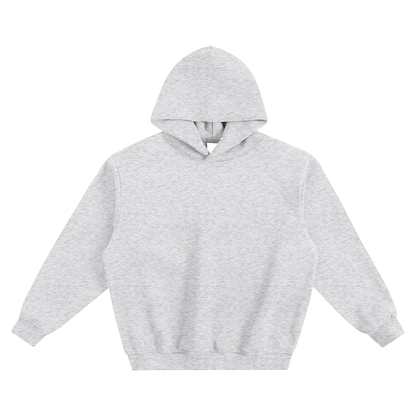 Unisex Fleeced Boxy Hoodie in flower gray