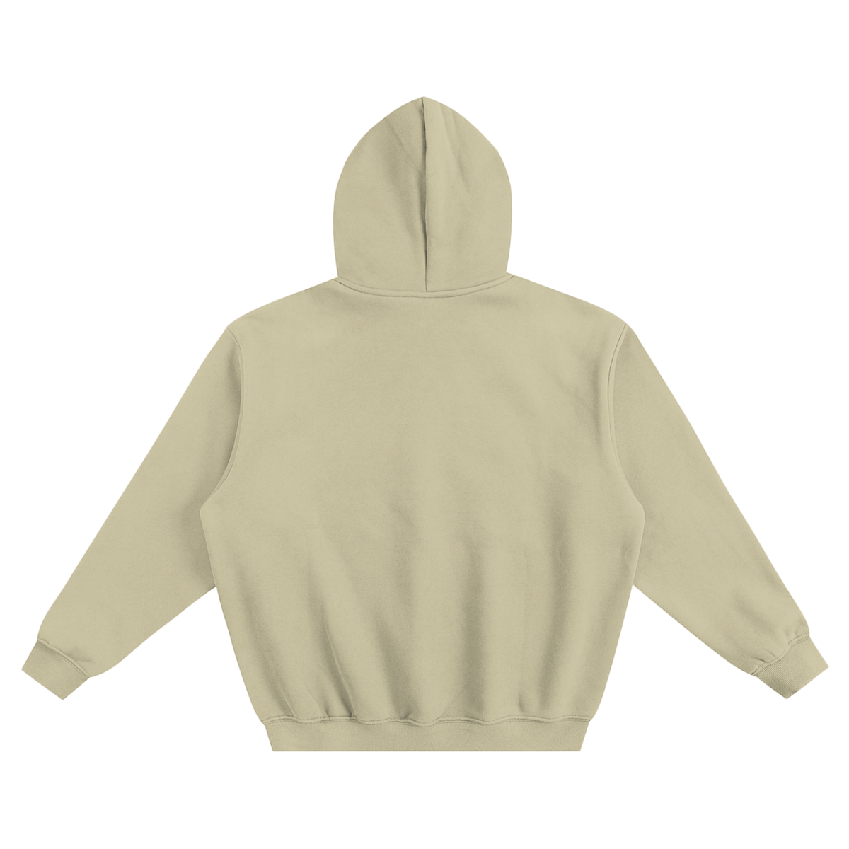 Unisex Fleeced Boxy Hoodie in gray green, alternate angle