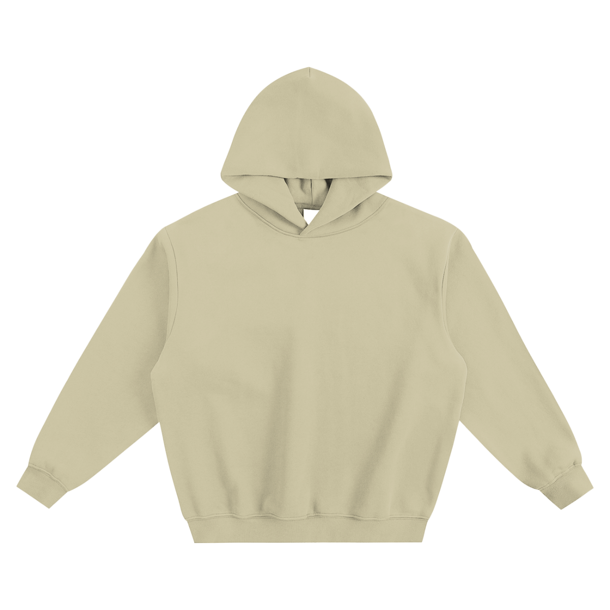 Unisex Fleeced Boxy Hoodie in gray green