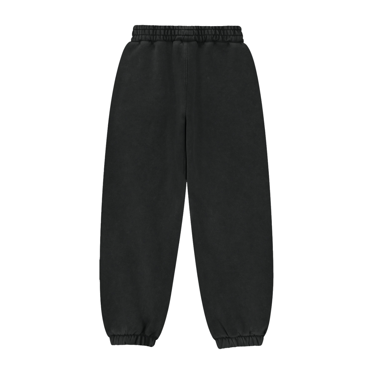 Unisex Fleeced Jogger Sweatpants in black, alternate angle
