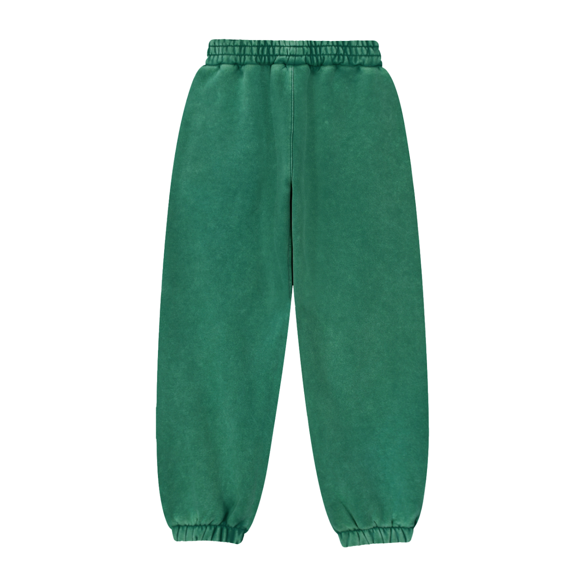 Unisex Fleeced Jogger Sweatpants in dark green, alternate angle