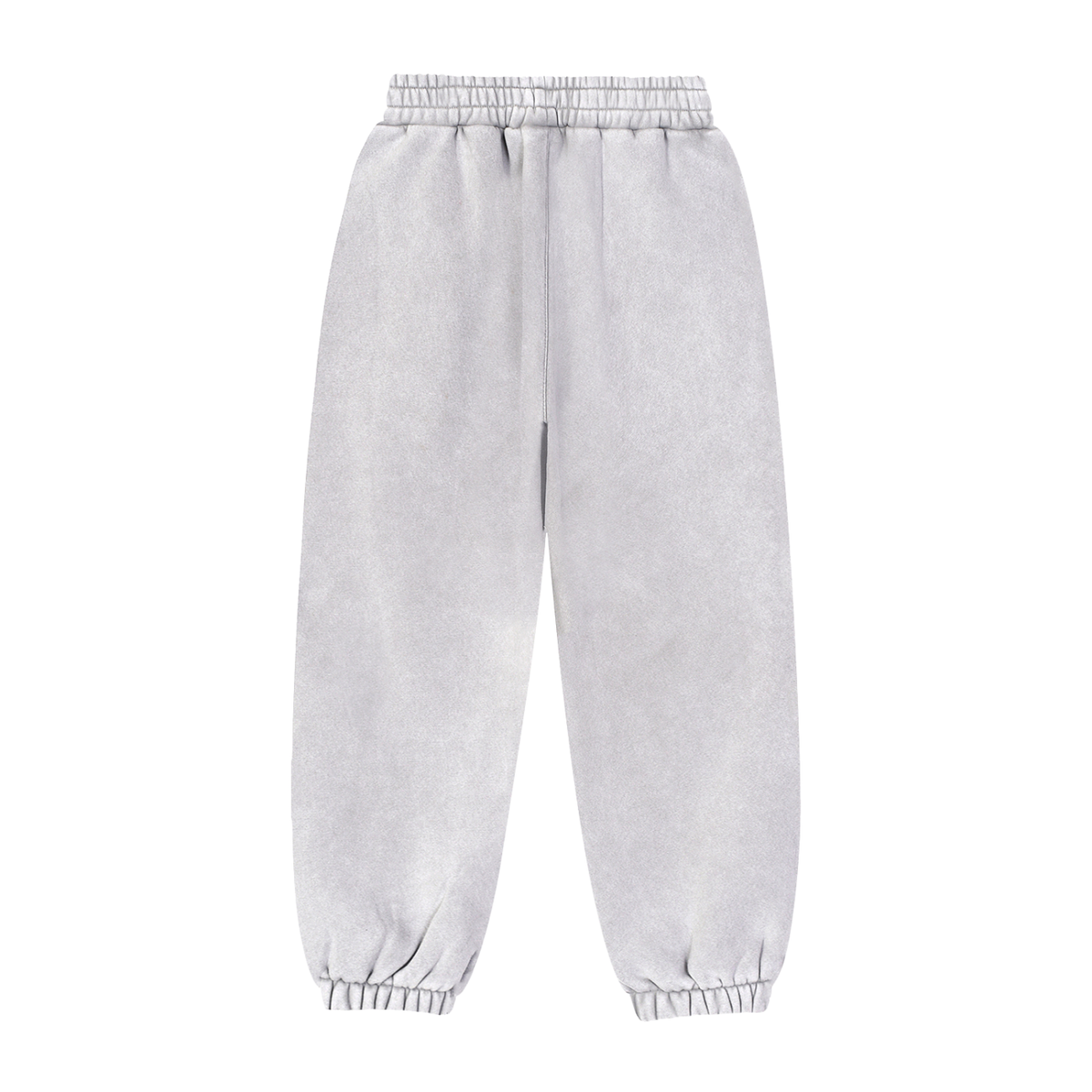 Unisex Fleeced Jogger Sweatpants in light gray, alternate angle