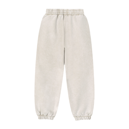 Unisex Fleeced Jogger Sweatpants in mild apricot, alternate angle