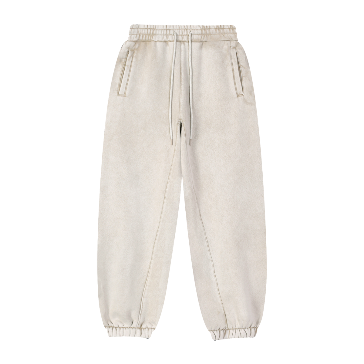 Unisex Fleeced Jogger Sweatpants in mild apricot