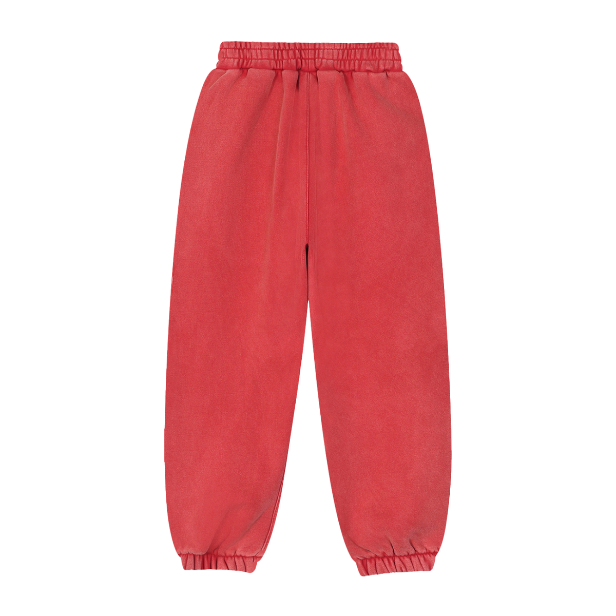 Unisex Fleeced Jogger Sweatpants in red, alternate angle