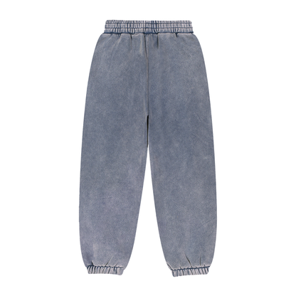 Unisex Fleeced Jogger Sweatpants in royal blue, alternate angle