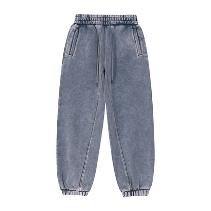 Unisex Fleeced Jogger Sweatpants in royal blue