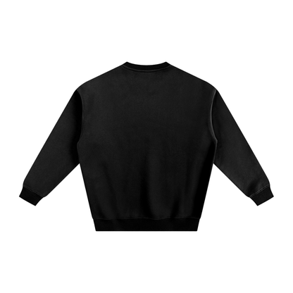 Unisex Fleeced Sweatshirt in black, alternate angle