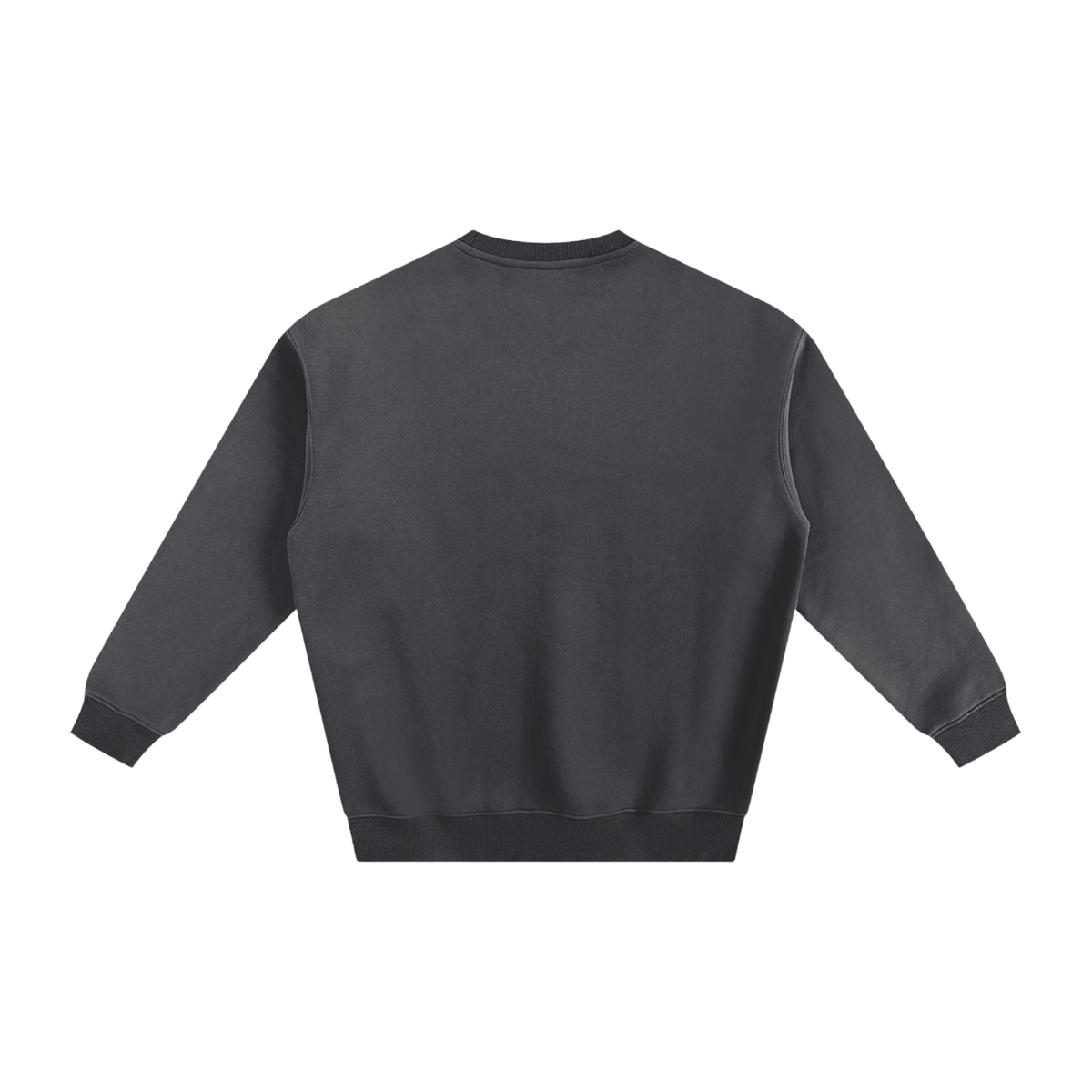 Unisex Fleeced Sweatshirt in dark gray, alternate angle