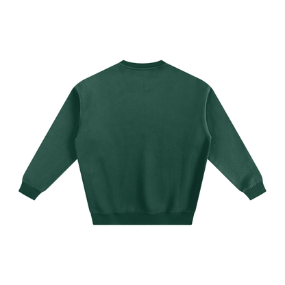 Unisex Fleeced Sweatshirt in eden green, alternate angle
