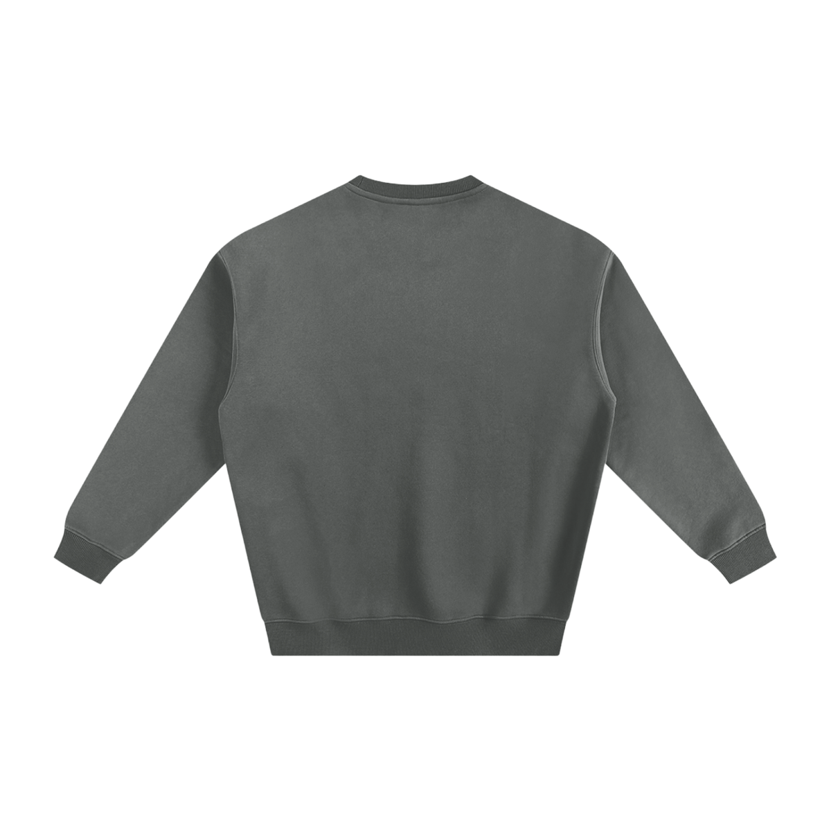 Unisex Fleeced Sweatshirt in gray, alternate angle