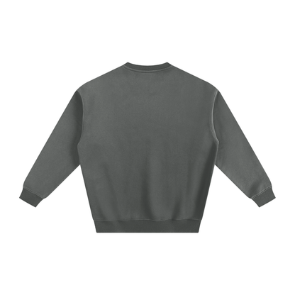 Unisex Fleeced Sweatshirt in gray, alternate angle