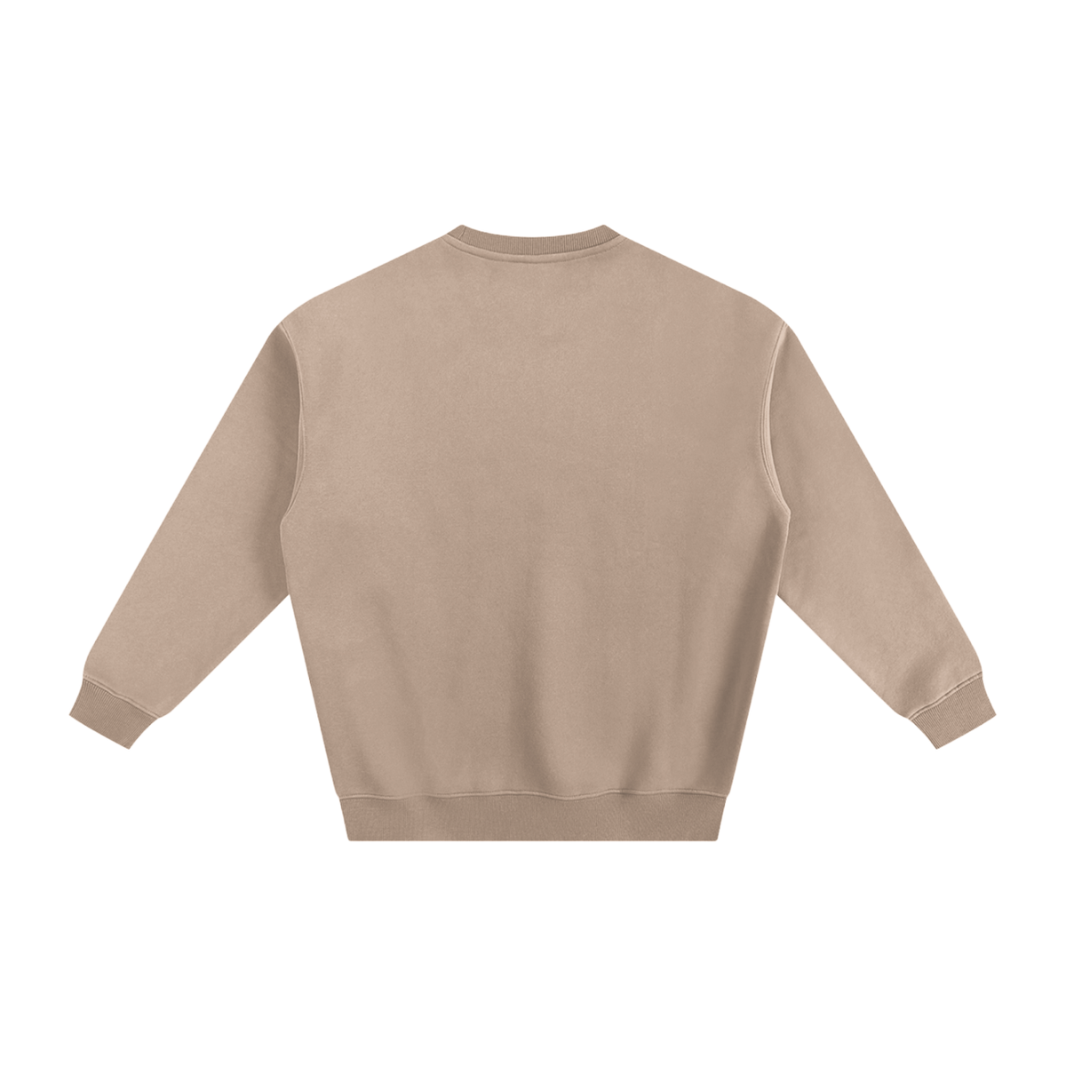 Unisex Fleeced Sweatshirt in gray apricot, alternate angle